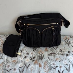 Gently used Mz Wallace black crossbody with a detachable little purse🍀🍀